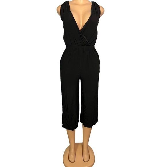 Madewell Black Cropped Jumpsuit - Picture 2 of 10